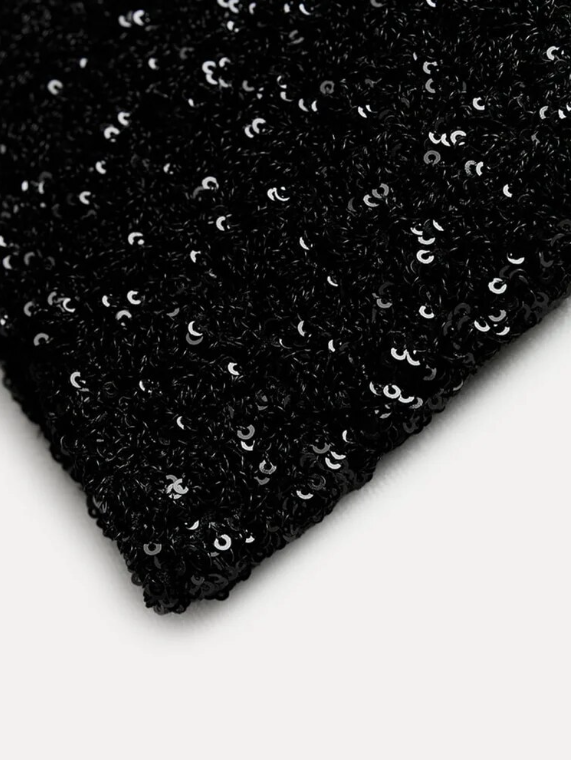 Dames sequined mini jurk - glamoureuze one-shoulder avondmode voor feesten