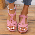 Dames wedge sandalen - trendy platform schoenen voor zomerse uitstapjes
