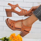 Dames wedge sandalen - trendy platform schoenen voor zomerse uitstapjes