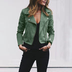 Dames biker jack - stijlvolle suede look voor elke dag - trendy buitenkleding voor casual uitjes