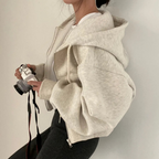 Oversized zip-up hoodie - comfy dames casualwear