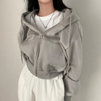 Oversized zip-up hoodie - comfy dames casualwear