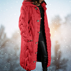 Lange gebreide cardigan - dames kabelgebreide jas - Bakkermode.nl