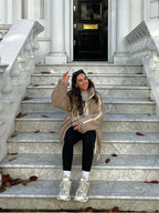 Dames fleecejack - zachte pluche zip-up jas met functionele zakken voor casual gebruik