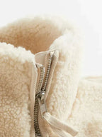 Dames fleecejack - zachte pluche zip-up jas met functionele zakken voor casual gebruik