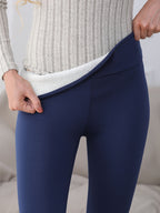 Thermoleggings - hoge taille dames fleece gevoerde broeken