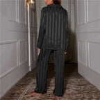 2-delige pyjama set - stijlvolle gestreepte dames slaapmode