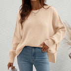 Dames oversized trui - zachte breiwear voor casual uitjes - relaxed fit jumper voor thuis en elke gelegenheid