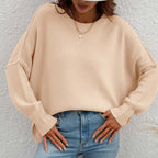Dames oversized trui - zachte breiwear voor casual uitjes - relaxed fit jumper voor thuis en elke gelegenheid