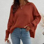 Dames oversized trui - zachte breiwear voor casual uitjes - relaxed fit jumper voor thuis en elke gelegenheid