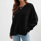 Dames oversized trui - zachte breiwear voor casual uitjes - relaxed fit jumper voor thuis en elke gelegenheid