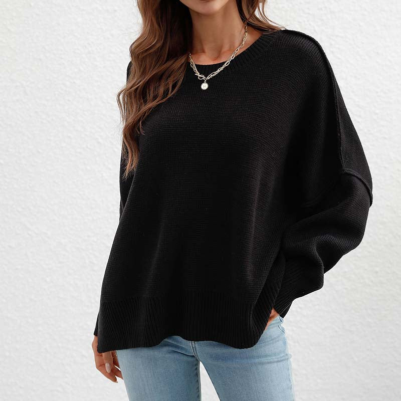 Dames oversized trui - zachte breiwear voor casual uitjes - relaxed fit jumper voor thuis en elke gelegenheid