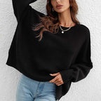 Dames oversized trui - zachte breiwear voor casual uitjes - relaxed fit jumper voor thuis en elke gelegenheid
