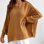 Dames oversized trui - zachte breiwear voor casual uitjes - relaxed fit jumper voor thuis en elke gelegenheid