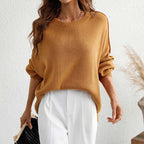 Dames oversized trui - zachte breiwear voor casual uitjes - relaxed fit jumper voor thuis en elke gelegenheid