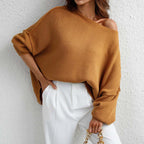 Dames oversized trui - zachte breiwear voor casual uitjes - relaxed fit jumper voor thuis en elke gelegenheid