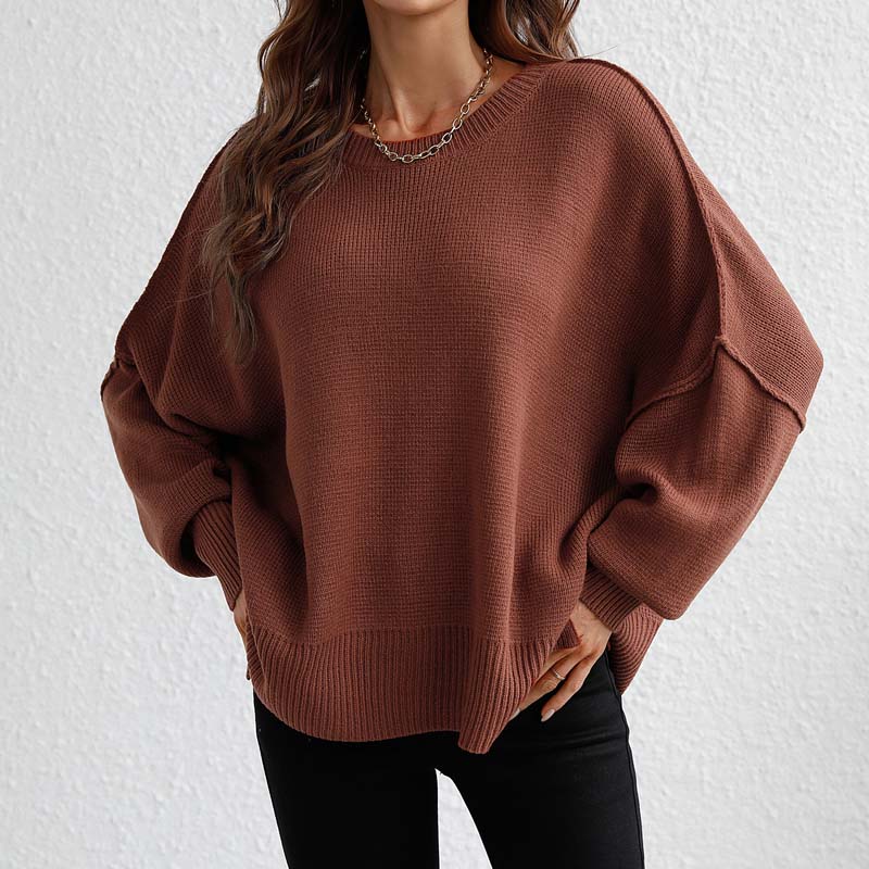 Dames oversized trui - zachte breiwear voor casual uitjes - relaxed fit jumper voor thuis en elke gelegenheid