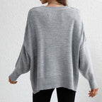 Dames oversized trui - zachte breiwear voor casual uitjes - relaxed fit jumper voor thuis en elke gelegenheid