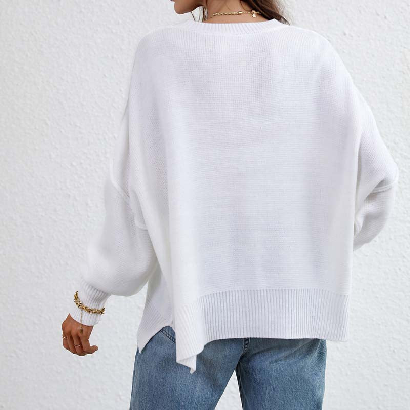 Dames oversized trui - zachte breiwear voor casual uitjes - relaxed fit jumper voor thuis en elke gelegenheid