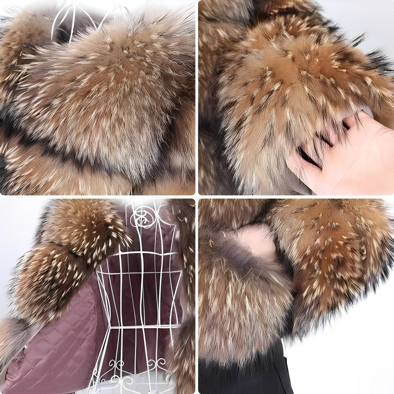 Luxe damesjas van imitatiebont - stijlvolle bruine winterjas - Bakkermode.nl