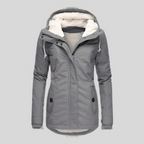Waterdichte winterjas met capuchon - fleece-voering damesjas