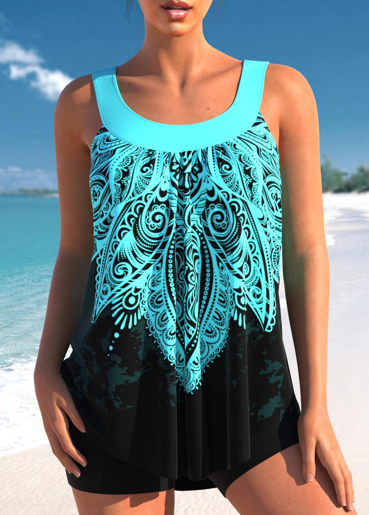 Dames tankini-top - lichtgewicht zwemkleding voor strandactiviteiten - moderne stijl voor actieve vrouwen