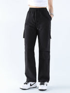 Dames cargo broek met stretch voor casual wear - duurzame trousers met meerdere zakken