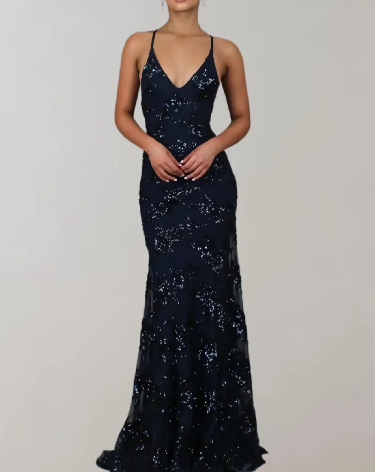 Zwart sequin maxi jurk voor vrouwen - elegante en stylische avondjurk voor speciale gelegenheden