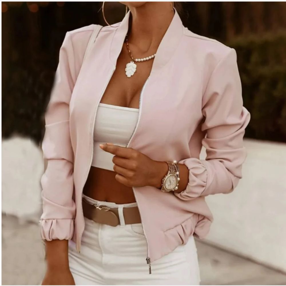 Dames bomberjack - stijlvolle zomerouterwear met rits