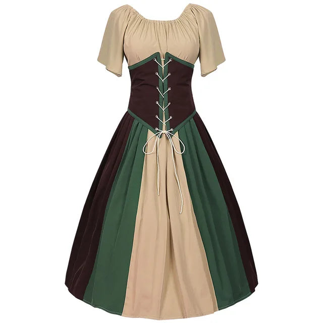 Renaissance jurk - elegante middeleeuwse lange maxi-gown voor dames