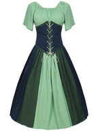 Renaissance jurk - elegante middeleeuwse lange maxi-gown voor dames