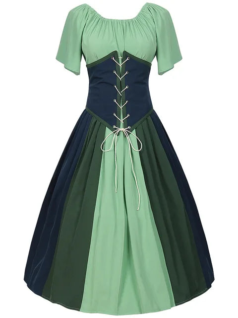 Renaissance jurk - elegante middeleeuwse lange maxi-gown voor dames