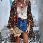 Vrouwen bloemen kimono - lichtgewicht strandtunika voor een elegante zomerlook