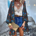 Vrouwen bloemen kimono - lichtgewicht strandtunika voor een elegante zomerlook