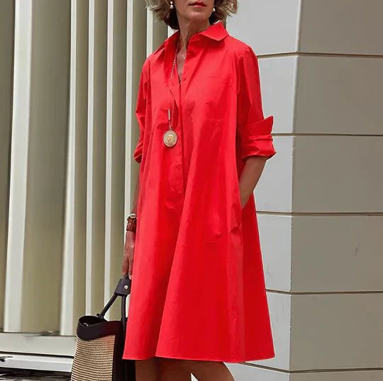 Shirtdress - eigentijdse button-up dames zomerjurk