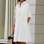 Shirtdress - eigentijdse button-up dames zomerjurk