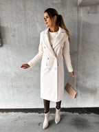 Lange trenchcoat - elegante damesoutdoor voor de winter