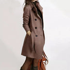 Lange trenchcoat - stijlvolle winteroverjas voor dames