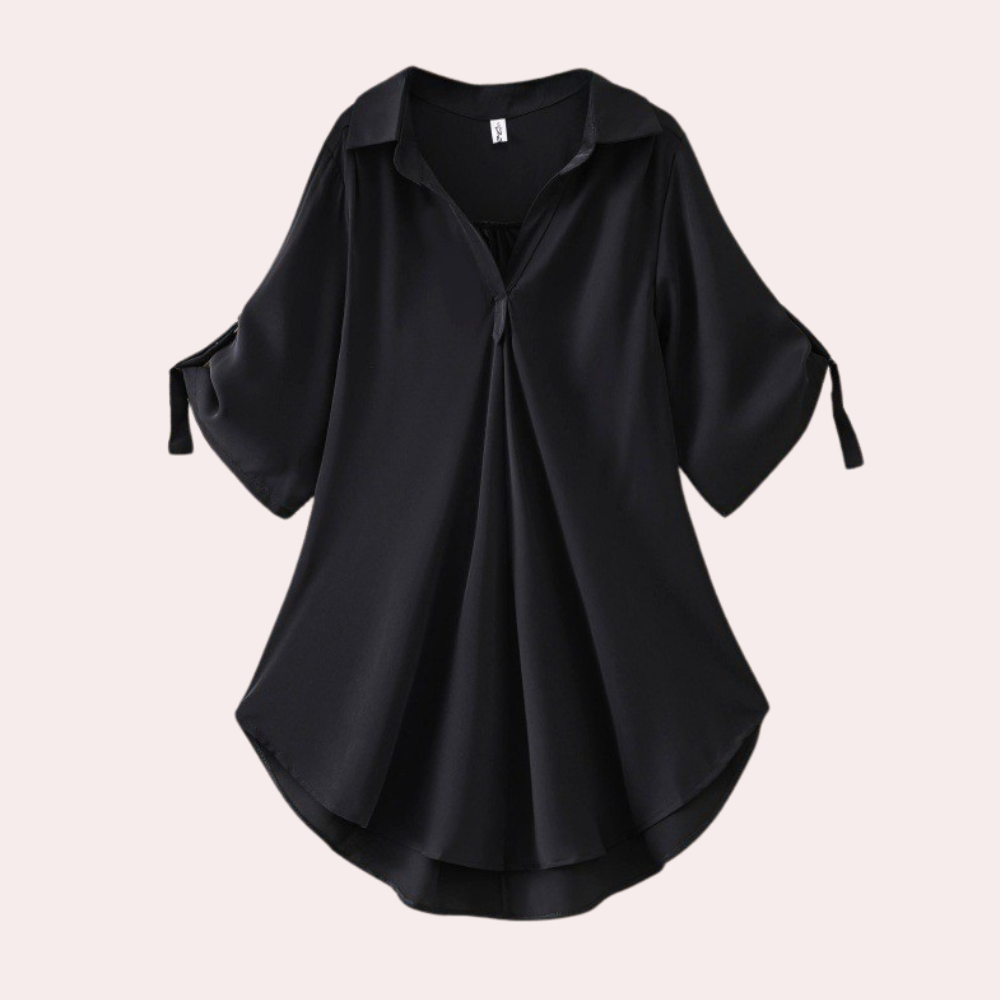 Losse blouse - stijlvolle v-hals top voor dames