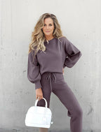 2-delige loungewear set - trendy dames joggingset en top