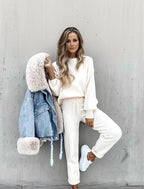 2-delige loungewear set - trendy dames joggingset en top