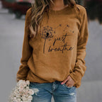 Sweatshirt - dames casual dandelion print top