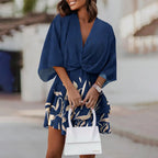 Dames bloemen mini jurk casual outfit - lichte elegante dagjurk voor elke gelegenheid