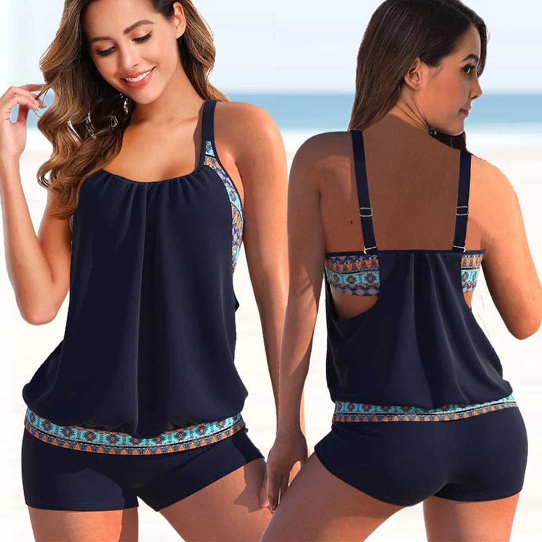 Tankini set - stijlvolle dames zwemkleding met verstelbare bandjes