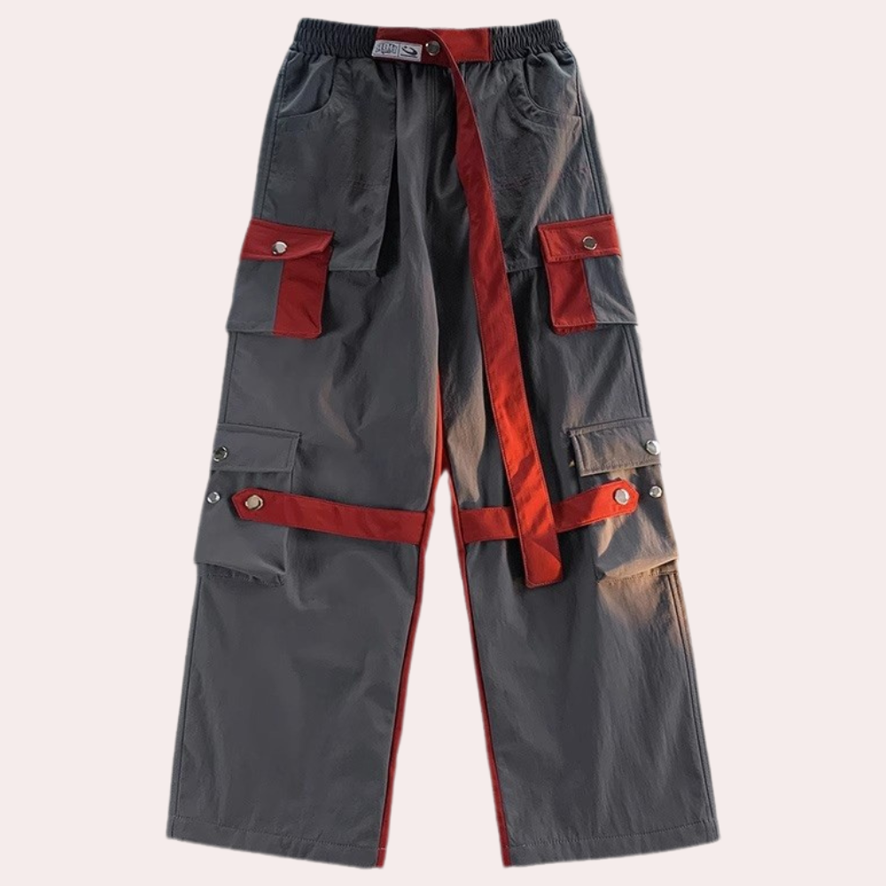 Cargo broeken - grijze pantalon voor dames met functionele zakken