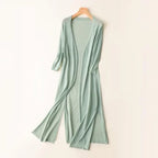 Lange open voor cardigan - lichte dames breiware