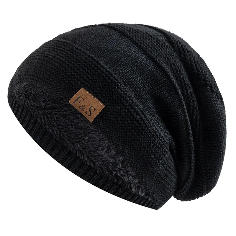 Gebreide beanie muts - gezellige dames slouchy wintermuts met zachte voering