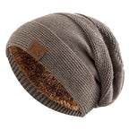 Gebreide beanie muts - gezellige dames slouchy wintermuts met zachte voering