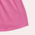 Roze maxi jurk - elegante dames zomerjurk met haakwerk details