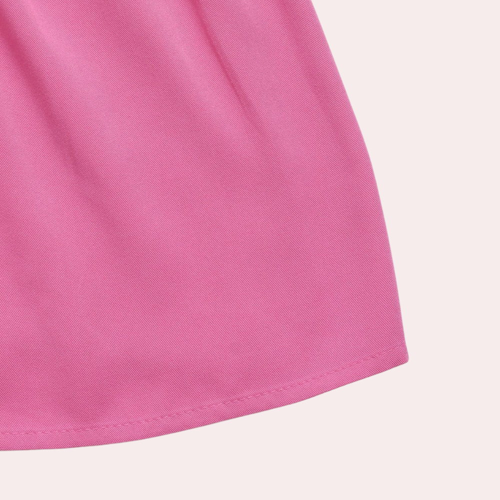 Roze maxi jurk - elegante dames zomerjurk met haakwerk details